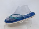 Nike Womens Solarsoft Thong Flip Flops Sandals Blue Print White Swoosh Size 8