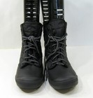New Ladies Black 3 hidden Wedge Heel Round Toe Lace Up Ankle Boots Size  8 5