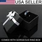 8mm Black Tungsten Celtic Dragon Blue Carbon Fiber Wedding Band Ring