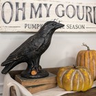 Ragon House Primitive Black Crow Figurine 11  Fall Halloween Autumn