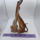 Exquisite Ceramic Model Of Two Intertwined Long Dogs 