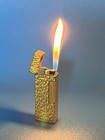 1976 Dunhill Gold Plated Heavy Bark Butane Rollagas Lighter 