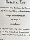 1973 University Of Akron School Of Law Juris Doctor Degree Certificate Wall Art