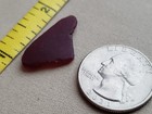 Genuine Beach Sea Glass Surf Tumbled Ruby Red Ocean Near Flawless Pendant V1