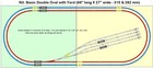 N Scale Layout  2 Track Oval W  Sidings  66  X 27  - 282 315 Mm  W free Ship