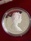 1981 Canada Uk Queen Elizabeth Ii Railway Train Proof-like Silver Dollar Coin