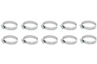 Vibrant 12157  Set Of 10 Natural Stainless Steel S s  Worm Gear Clamps 4 05in To
