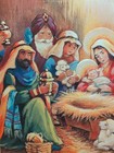Christmas Card Vintage Greeting Card - New-  Birth Of Baby Jesus No Envelope 