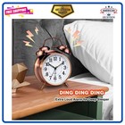 Azyh 4 Inch Twin Bell Alarm Clock For Heavy Sleepers Silent Non Ticking Red B   
