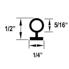 Clear Vinyl Bulb-type Seal With Pre-applied Tape For Frameless Shower Doors 73 