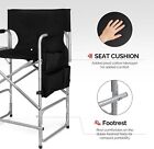 Upgraded 26  Height Tall Director Chair Folding Artist Makeup storage Side Bag