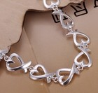  925 Sterling Silver Heart Bracelet