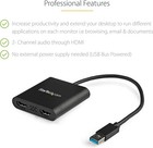 Startech Usb 3 0 To Dual Hdmi Adapter  Usb To 2x Hdmi Monitor Converter