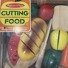 Melissa   Doug Cutting Food Wooden Play Food 25 Piece Knife Cutting Board
