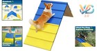Dog Agility Course Set Blue Yellow Non-slip A-frame 84x24 Large