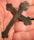 Antique C  1760 Revolutionary War Silver Indian Iroquois Trade Cross