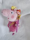 Ty Beanie Peppa Pig-princess Peppa  6  Beanie Baby Plush Stuffed Bean Animal Toy