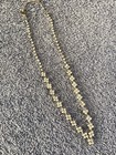 Rhinestone Flower Necklace Clear Floral Design Adjustable Choker Prom Wedding