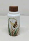 Victorian Eapg Milk Glass Cylinder Shaker Buckeye Ring Neck Butterfly 3 75  T