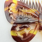 Vintage Goody Faux Tortioseshell Butterfly Hair Comb Usa Plastic
