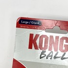 Kong Extreme Ball With Rope Large Tug Fetch   Chew Dog Toy Black White