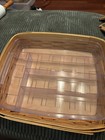 2001 Longaberger Square Basket With Silverware Organizer Insert