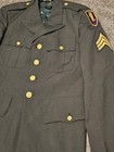 Vintage 70s Us Army Greens Uniform Coat 1st Aviaton Brigade Sz 37r Sgt Rank