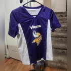 Reversible Vikings White And Purple V-neck Sports Jersey Youth Size L