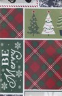 Christmas Holiday Patchwork Peva Vinyl Flannel Backed Various Size Tablecloth