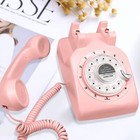 Rotary Dial Telephone 1960 Style Pink Retro Old Fashioned Vintage Phone Working