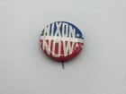 Nixon Now Pinback Campaign Button Pin 1  Small Original Vintage Political