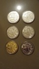 5 Bitcoin Coins Commemorative Silver gold Plated Bit Coin Collectible Us