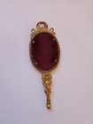 Vintage Ornate Handheld Mirror Gold Tone Vanity Mirror Antique Style Decor
