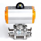 1-1 2     38mm 3-piece Tri Clamp Straight Sanitary Pneumatic Ball Valve Q681f-16p