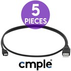5 Pack Mini Usb 3 Feet Cable A To B Usb Cord Data Sync Charge Gps Dvr Arduino