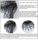 Women Lace Veil Mantilla Triangle Scarf Fringe Headscarves Mantilla Mass Veil