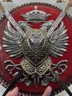 Vintage Double Sword Double Headed Eagle Crest Coat Of Arms Toledo Spain-damaged
