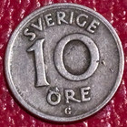 Very Nice Details 1940 Sweden 10 Ore  Coin-jan055