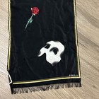 Vintage 1988 Phantom Of The Opera Scarf Mask Rose Rug Official Broadway Rare 