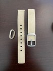 Pebble Time - Silver   Beige Leather Band   Stainless Band  Excellent Condition