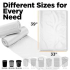 30-33 Gallon Clear Trash Bags  100 Count  Recycling Bag  Garbage Can Liners       