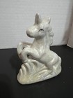 Set Of 3 White Pearlized Unicorn Figurines