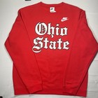 Nike Ohio State Buckeyes Sweatshirt Pullover Crewneck Scarlet Red Mens Large New
