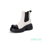 Womens Western Chelsea Ankle Boot Shoes Real Leather High Top Shoes Pumps Gothic