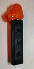 Vintage 70s Pez Octopus Orange Head Black Stem - Made In Usa No Feet