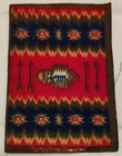 Antique Tobacco Felt Navajo Dollhouse Rug 5 1 2  X 3  Arrows Design Nyc Usa Vtg
