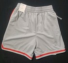 Nike Dri-fit Dna 5  Youth Size Large Gray  Red Basketball Shorts Fz5240-012