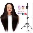 Mannequin Head Synthetic Hair For Braiding Styling Hairdresser Training Practice
