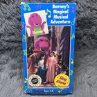 Barney Magical Musical Adventure Vhs Tape 1992 Purple Dinosaur Sing Along Kids