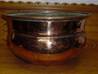 Vintage 12 75  Hammered Copper Pot - 3 5 Lbs